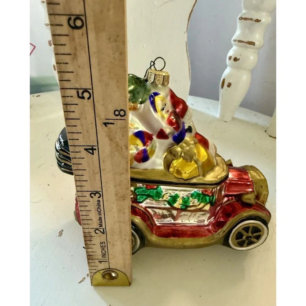 VTG FITZ & FLOYD CHRISTMAS SANTA'S CLASSIC CAR- 2001- LIMITED EDITION‎ 2131/7500